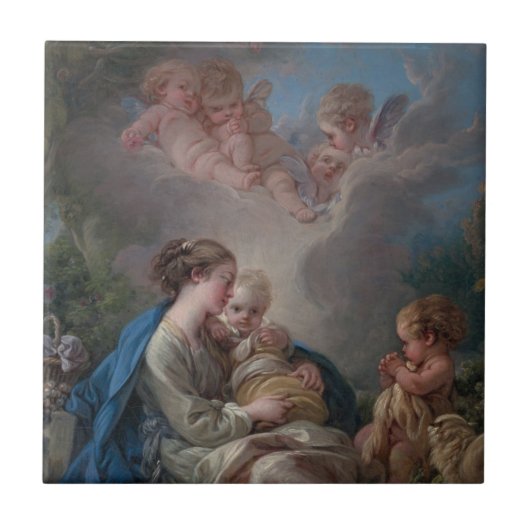 Carreau Vierge et enfant avec le St John le baptiste (Devant)