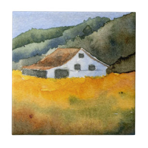 Carreau Vieux paysage d'automne de gisement de foin de