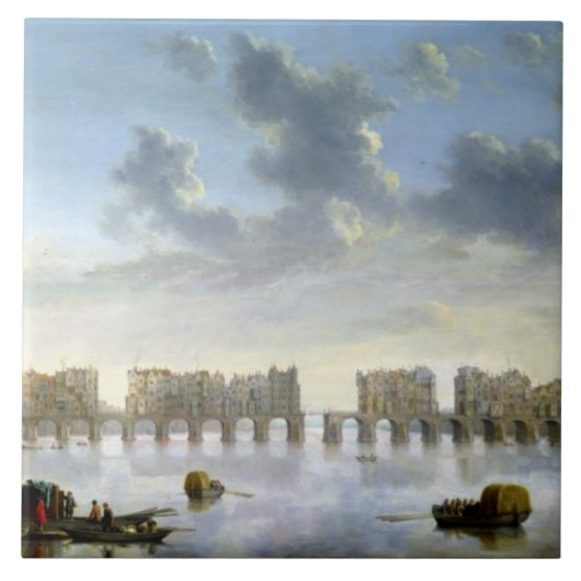 Carreau Vieux pont de Londres (huile), c.1630 (Devant)