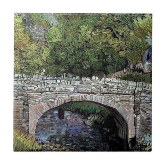 CARREAU VIEUX PONT SUR LA RIVIÈRE (Devant)