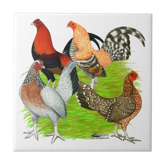 Carreau Vieux quartet anglais de jeu (Devant)