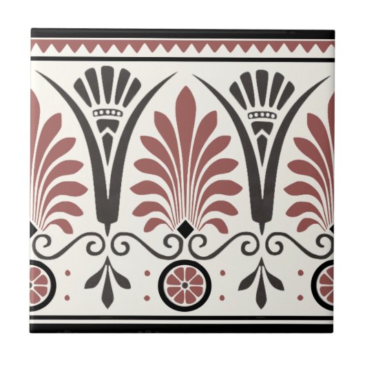 Carreau Vieux Rose Dresser Minton Palmette Tile Repro (Devant)