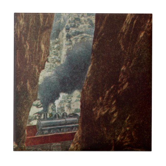 Carreau Vieux train dans Royal Gorge Crevice Tile (Devant)