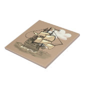 Carreau Vieux voilier en bois (Côté)