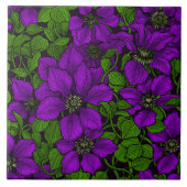 Carreau Vigne de Clematis pourpre (Devant)