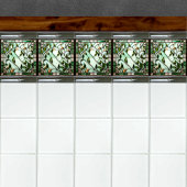 Carreau Vigne de fleurs en verre tendu