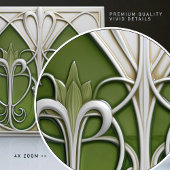 Carreau Vignes verdoyantes Art Nouveau