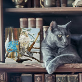 Carreau Viking Cat Blue Dragon