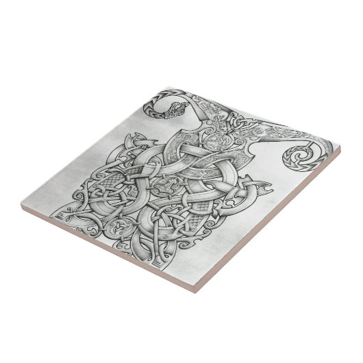 CARREAU VIKING ET CONCEPTION D'OSEBERG KNOTWORK (Côté)