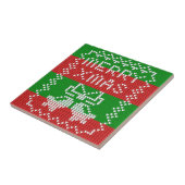 Carreau Vilain pull motif sonnettes Joyeux fils Xmas (Côté)