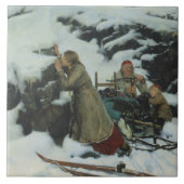 Carreau Village brûlé en hiver (par Albert Edelfeue) (Devant)
