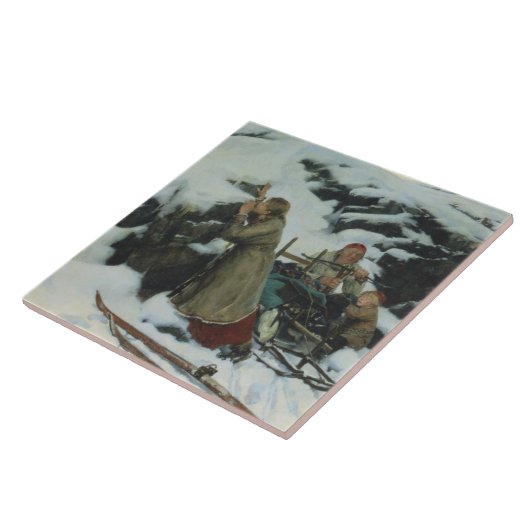 Carreau Village brûlé en hiver (par Albert Edelfeue) (Côté)