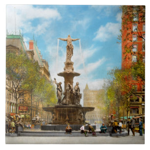 Carreau Ville - Cincinnati OH - Le génie de l'eau 1906