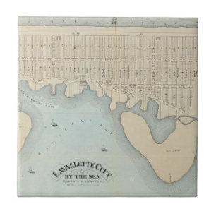 Carreau Ville de Lavallette par la mer, plage de Squan, NJ