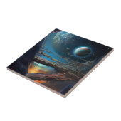 Carreau Ville spatiale futuriste de science-fiction (Côté)