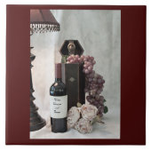 Carreau Vin Carrelage en céramique, raisins et Rose (Devant)