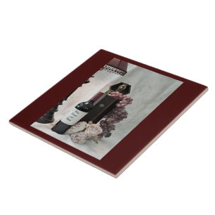 Carreau Vin Carrelage en céramique, raisins et Rose