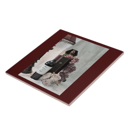 Carreau Vin Carrelage en céramique, raisins et Rose (Côté)