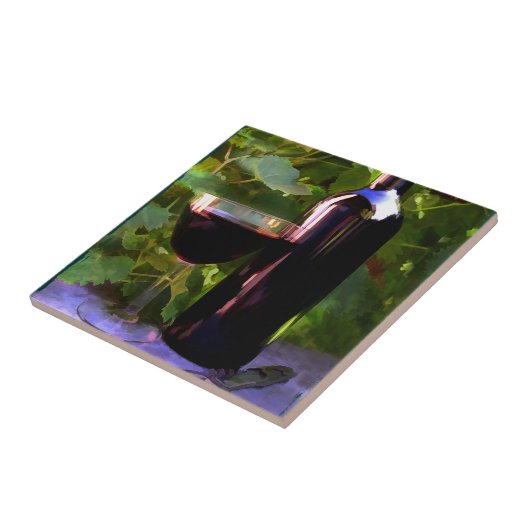 Carreau Vin dans le coucher du soleil (Côté)