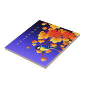 Carreau Vin de raisin d'automne Orange Gold Feuilles Great (Côté)