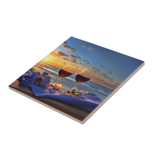 Carreau Vin et plage Beau art (Côté)