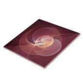 Carreau Vin moderne élégant Abstrait Art fractal rouge (Côté)