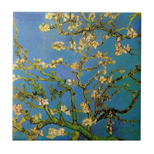 Carreau Vincent van Gogh - Arbre aux amandes en fleurs (Devant)