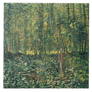 Carreau Vincent van Gogh   Arbres et sous-bois, 1887