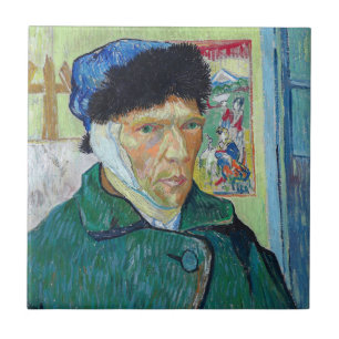 Carreau Vincent van Gogh - Autoportrait avec oreille bandé