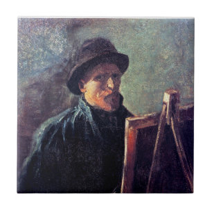 Carreau Vincent Van Gogh - Autoportrait chapeau de feutre 
