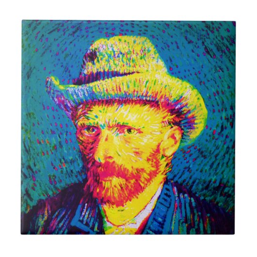 Carreau Vincent Van Gogh - Autoportrait Pop Art Avec Casqu (Devant)