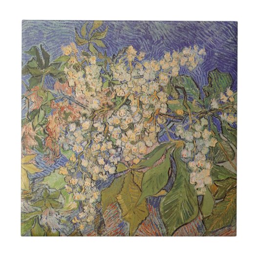 Carreau Vincent van Gogh - Branches de marronnier en fleur (Devant)