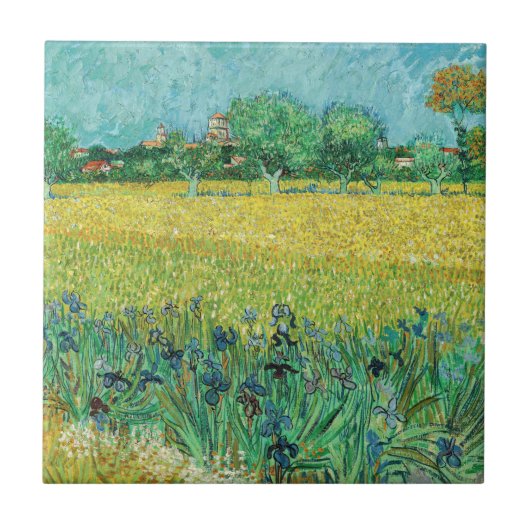 Carreau Vincent van Gogh - Champ avec Iris près d'Arles (Devant)