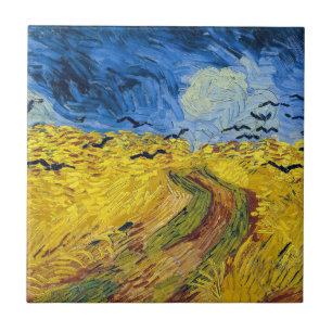 Carreau Vincent van Gogh - Champ de blé aux corbeaux