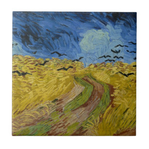 Carreau Vincent van Gogh - Champ de blé avec corbeaux