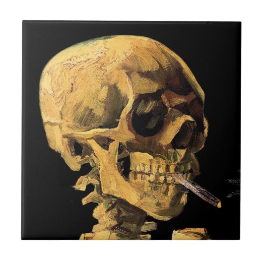 Carreau Vincent Van Gogh - Crâne à la cigarette allumée (Devant)