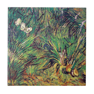 Carreau Vincent Van Gogh - Deux papillons blancs Art