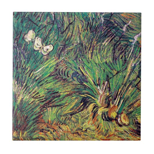 Carreau Vincent Van Gogh - Deux papillons blancs Art (Devant)