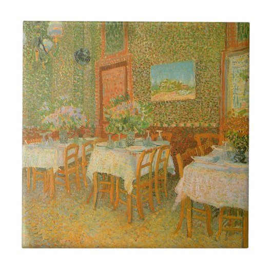 Carreau Vincent van Gogh - Intérieur d'un restaurant (Devant)