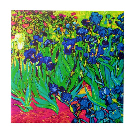 Carreau Vincent Van Gogh - Iris - Amoureux des Fleurs Pop (Devant)