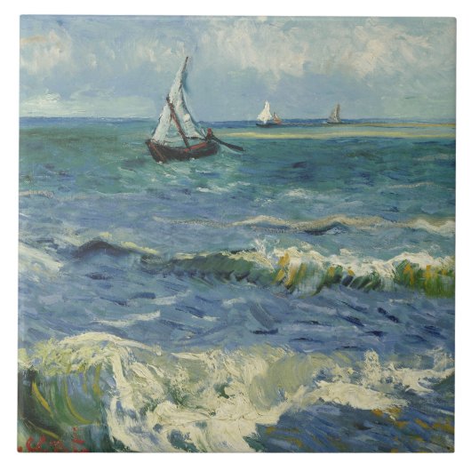 Carreau Vincent van Gogh - La mer près des Saintes (Devant)
