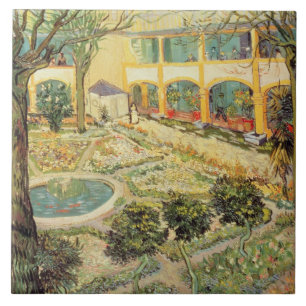 Carreau Vincent van Gogh   le jardin d'asile chez Arles