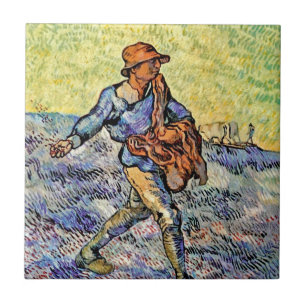 Carreau Vincent Van Gogh - Le Semeur - Peinture d'art fin