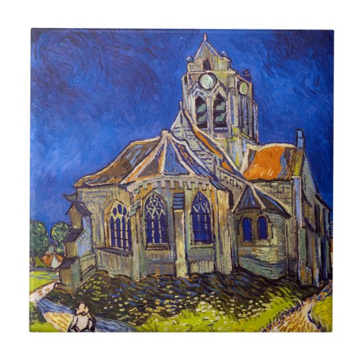 Carreau Vincent van Gogh - L'église d'Auvers (Devant)