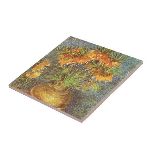 Carreau Vincent van Gogh - Les amitiés dans un vase en cui (Côté)