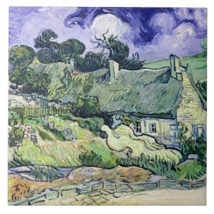 Carreau Vincent van Gogh  Maisons de chaume à Cordeville
