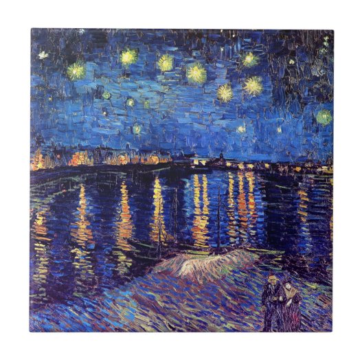 Carreau Vincent Van Gogh - Nuit étoilée Sur Le Rhône (Devant)