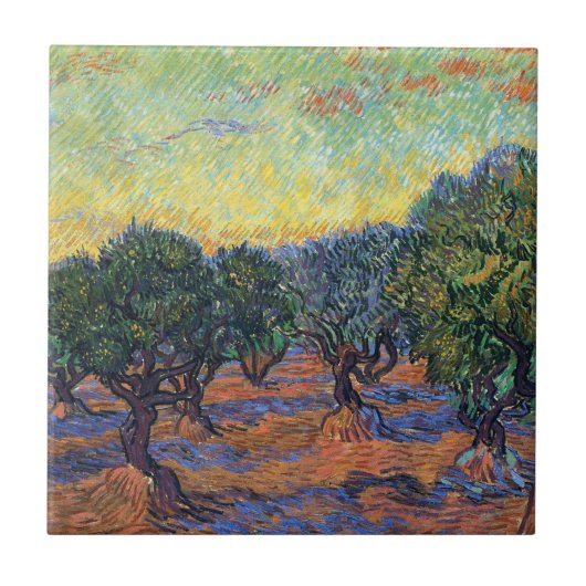 Carreau Vincent Van Gogh Olive Grove Impressionnisme Art (Devant)