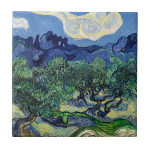 Carreau Vincent van Gogh - Oliviers avec les Alpilles