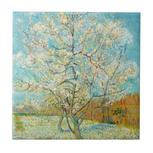 Carreau Vincent van Gogh - Pêcher rose en fleurs